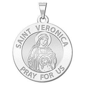 【中古】【未使用・未開封品】Saint Veronica Religious Medal???Available inソリッド10?K and14?K黄色またはホワイトゴールド、またはスターリングシルバー
