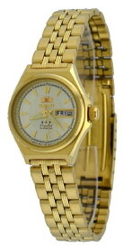 【中古】【未使用・未開封品】Orient FNQ1S001C レディース ゴールドトーン トライスター ゴールドダイヤル 自動腕時計