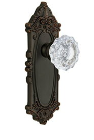 【中古】【未使用・未開封品】Grandeur Grande Victorianプレートwith Versaillesクリスタルノブ、Passage???2.375インチ、Timelessブロンズ