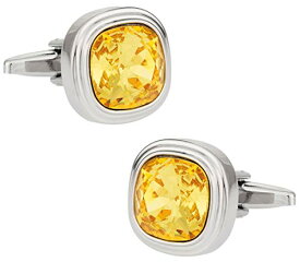 【中古】【未使用・未開封品】Cuff - Daddyひまわり黄色Swarovski Crystal Cufflinks withプレゼンテーションボックス