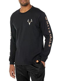 【中古】【未使用・未開封品】Legendary Whitetails メンズ 非典型的な長袖Tシャツ、黒、L