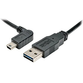 【中古】【未使用・未開封品】Tripp Lite Universal Reversible USB 2.0 Hi-Speed Cable (Reversible A to Left-Angle 5Pin Mini B M/M), 6-ft.