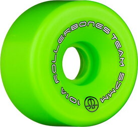 【中古】【未使用・未開封品】(57mm, Green) - Rollerbones Team Logo 101A Recreational Roller Skate Wheels (Set of 8)