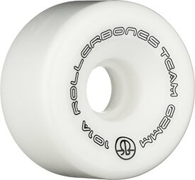 【中古】【未使用・未開封品】(62mm, White) - Rollerbones Team Logo 101A Recreational Roller Skate Wheels (Set of 8)