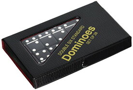 【中古】【未使用・未開封品】D6 Standard Dominoes Black with White Pips