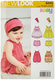 【中古】【未使用・未開封品】Simplicity Creative Patterns New Look 6292 Babies' Romper, Dress, Panties and Headband, A (NB-Small-Medium-Large) by Simplicity Creativ