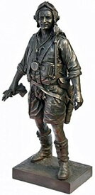 【中古】【未使用・未開封品】" Teddy "???F / Lt E。S。Hall RAAF Spitfireパイロット、ダーウィン1943- 1?/ 6thスケールブロンズover樹脂12?" Military StatueカーキAr