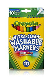 【中古】【未使用・未開封品】Crayola Ultraclean Fineline Classic Markers, 10 Count, 3-Pack