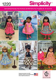 【中古】【未使用・未開封品】Simplicity Creative Patterns 1220 18-Inch Doll Clothes, OS (ONE SIZE) by Simplicity Creative Patterns