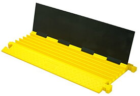 【中古】【未使用・未開封品】Checkers Industrial Safety Products BB5-125-T-B/Y Bumble Bee 5-Channel Cable Protector with T Connector, Black with Yellow by Checkers
