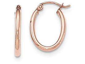 【中古】【未使用・未開封品】Finejewelers 14Kローズゴールド オーバルフープイヤリング, 金属, 不明