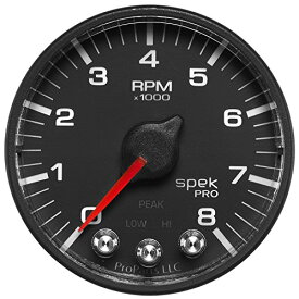 【中古】【未使用・未開封品】ProParts P334328 Spek-Pro 2-1 / 16"電動インダッシュタコメーター（0-8,000 RPM、52.4 mm）