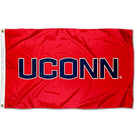 【中古】【未使用・未開封品】Uconn Athletic Red Collegeフラグ