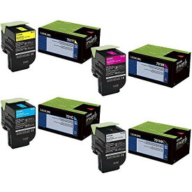 【中古】【未使用・未開封品】Lexmark 70C1HK0 High Yield Black with 70C10C0, 70C10M0, 70C10Y0 Standard Yield Color Toner Cartridge Set - Lexmark CS410dn by Lexmark