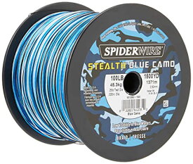 【中古】【未使用・未開封品】(15/6 Pound Test-3000 Yard, Blue Camo) - Spiderwire Stealth Braid Superline Fishing Line (Bulk Spools)