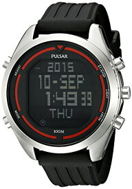 【中古】【未使用・未開封品】Pulsar メンズ PQ2045 デジタル表示 日本製クォーツ ブラック 腕時計