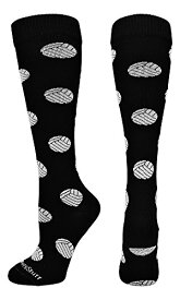 【中古】【未使用・未開封品】MadSportsStuffバレーボール印刷over the calf Socks M ブラック