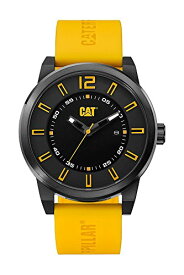 【中古】【未使用・未開封品】Catハードウェアメンズアナログ日付腕時計ブラックwith Yellowシリコンバンドnk16127127