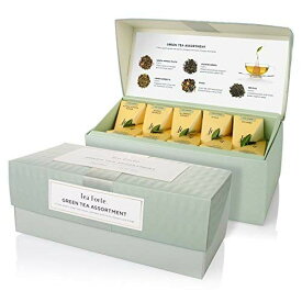【中古】【未使用・未開封品】Tea Forte Presentation Box Sampler with 20 Handcrafted Pyramid Tea Infusers - Green Tea Assortment by Tea Forte