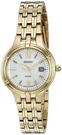 【中古】【未使用・未開封品】Seiko SUT220 Core Solar Gold Tone Stainless Steel Silver Dial Women's Watch