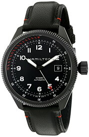 【中古】【未使用・未開封品】Hamilton ハミルトン メンズ 時計 腕時計 Men's 'Khaki Field' Swiss Automatic Stainless Steel and Leather Dress Watch, Color:Black (Model: