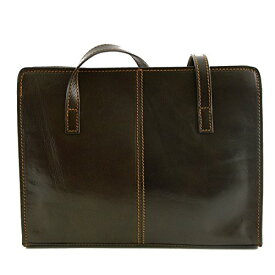 【中古】【未使用・未開封品】Made In Italy Genuine Leather Woman Shoulder Bag Color Dark Brown - Woman Bag