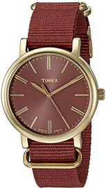 【中古】【未使用・未開封品】Timex Women's TW2P78200 Originals Tonal Marsala Nylon Slip-Thru Strap Watch