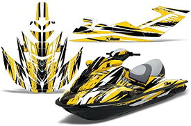 【中古】【未使用・未開封品】AMR Racing ジェットスキー グラフィックキット ステッカー デカール Sea-Doo RXT 2005-2009対応 アタックイエロー