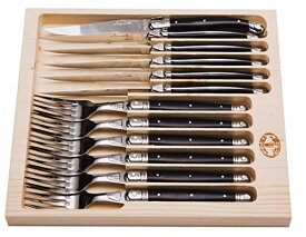 【中古】【未使用・未開封品】Jean Dubost Laguiole 12pc Flatware Set NoSize ブラック H&K-24139