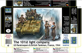 【中古】【未使用・未開封品】101 LIGHT COMPANY US PARATROOPERS AND BRITISH TANKMAN 1944 1/35 MASTER BOX 35164