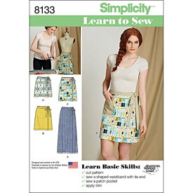 【中古】【未使用・未開封品】Simplicity Creative Patterns Simplicity Pattern 8133 Misses' Learn To Sew Wrap Skirts, Size: A (6-8-10-12-14-16-18) by Simplicity Creat