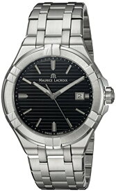 【中古】【未使用・未開封品】Maurice Lacroix メンズ AI1008-SS002-331-1 Aikon アナログディスプレイ クォーツ シルバー 腕時計, シルバー, クォーツ腕時計。