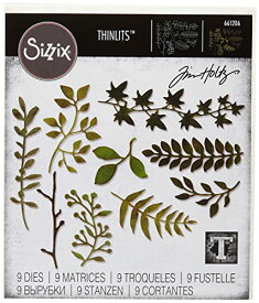 【中古】【未使用・未開封品】Sizzix 661206 Thinlits Die Set, Garden Greens by Tim Holtz (9-Pack), by Sizzix
