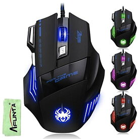 【中古】【未使用・未開封品】[New Version] AFUNTA Super Big 7200 DPI Gaming Athletics Wired USB Game Mouse 7 Button With Colorful Breathing Lights Support Windows I