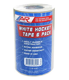 【中古】【未使用・未開封品】(6 Pack, White) - A & R Sports Black Hockey Tape, Size