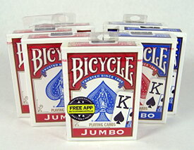 【中古】【未使用・未開封品】Bicycle Poker Size Jumbo Faces Standard Index Playing Cards, 2 Piece