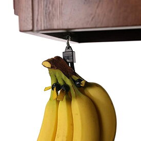 【中古】【未使用・未開封品】Black - Unique Banana Holder - Hook Alternative - Made in USA; Holds Single Banana; Under Cabinet or Shelf