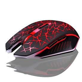 【中古】【未使用・未開封品】AZZOR M6 Soundless Rechargeable Wireless Optical Gaming Mouse for PC Computer Desktop Laptop. (Red Light) [並行輸入品]