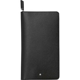 【中古】【未使用・未開封品】Montblanc portafoglio da viaggio 16 scomparti con cerniera Sartorial nero 113208