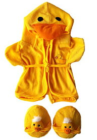 【中古】【未使用・未開封品】Duck Robe & Slippers Pajamas Outfit Teddy Bear Clothes Fit 14 - 18 Build-A-Bear, Vermont Teddy Bears, and Make Your Own Stuffed Animals