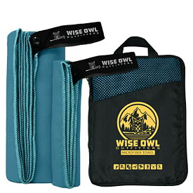 【中古】【未使用・未開封品】Wise Owl Outfitters Camping Towel - Ultra Soft Compact Quick Dry Microfiber Best Fitness Beach Hiking Yoga Travel Sports Backpacking &