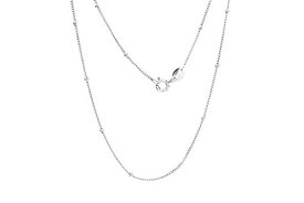 【中古】【未使用・未開封品】スターリングシルバー16?"長イタリアCrafted SatteliteボールチェーンNeckalce???1.04?MM