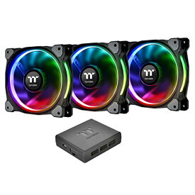 【中古】【未使用・未開封品】Thermaltake Riing Plus 12 RGB Radiator Fan TT Premium Edition -3Pack- ケースファン FN1074CL-F053-PL12SW-A