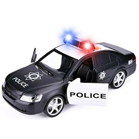 【中古】【未使用・未開封品】Liberty Imports フリクション式 警察車 1:16 キッズ プラスチック おもちゃ レスキュー 緊急警官 ライトとサイレン音効果付き