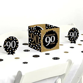 【中古】【未使用・未開封品】Adult 90th Birthday - Gold - Birthday Party Table Decorating Kit