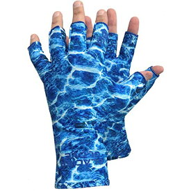 【中古】【未使用・未開封品】(Large/X-Large, Blue Camo) - Glacier Glove Abaco Bay Sun Glove