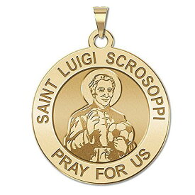 【中古】【未使用・未開封品】Saint Luigi scrosoppi Religious Medal 10?K and14?K黄色またはホワイトゴールド、またはスターリングシルバー