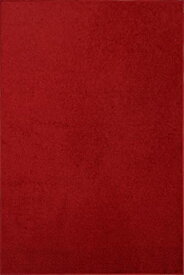 【中古】【未使用・未開封品】Ambiantペットフレンドリーソリッドカラーエリアラグ 5'x8' レッド Ambiant-PETS-red-5x8