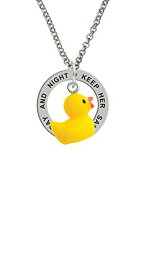 【中古】【未使用・未開封品】樹脂イエローDucky???Keep HerセーフAffirmationリングネックレス