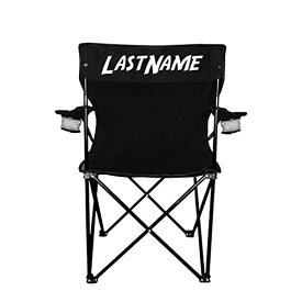 【中古】【未使用・未開封品】カスタムLast Name Folding chair-ブラックキャンプ椅子with Carryバッグ